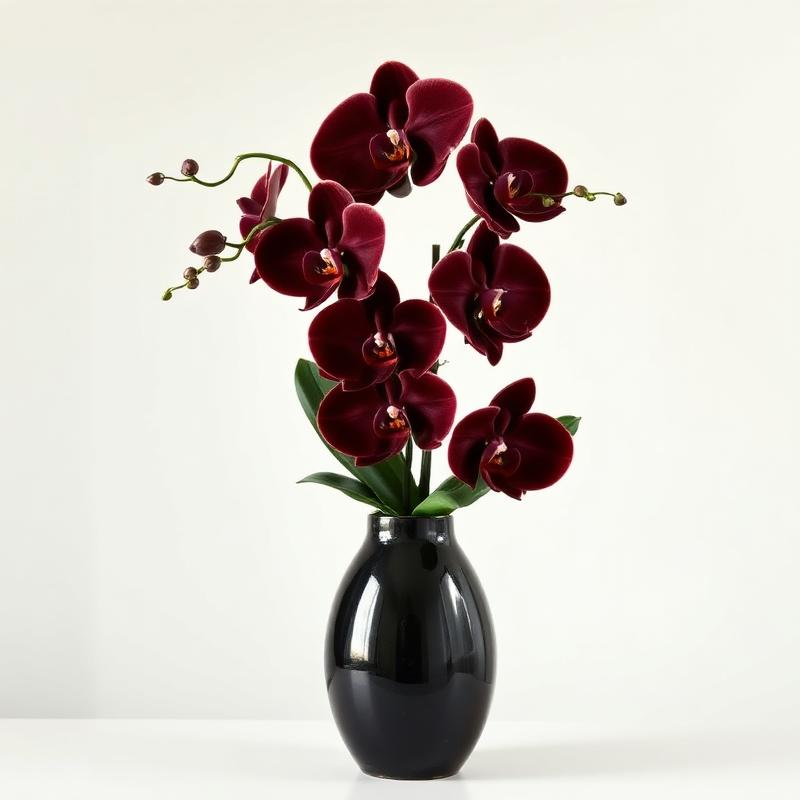 Orquídea Chocolate Premium em Vaso Elegante